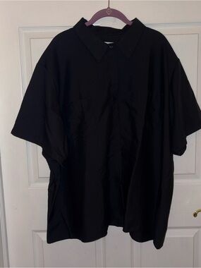 Red Kap Black Men's 4XL Short Sleeve Work Shirt Polyester